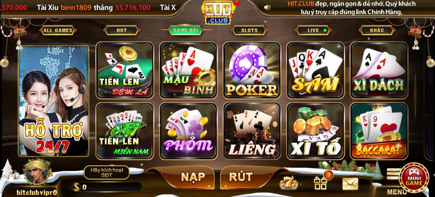bài sâm Hit Club
