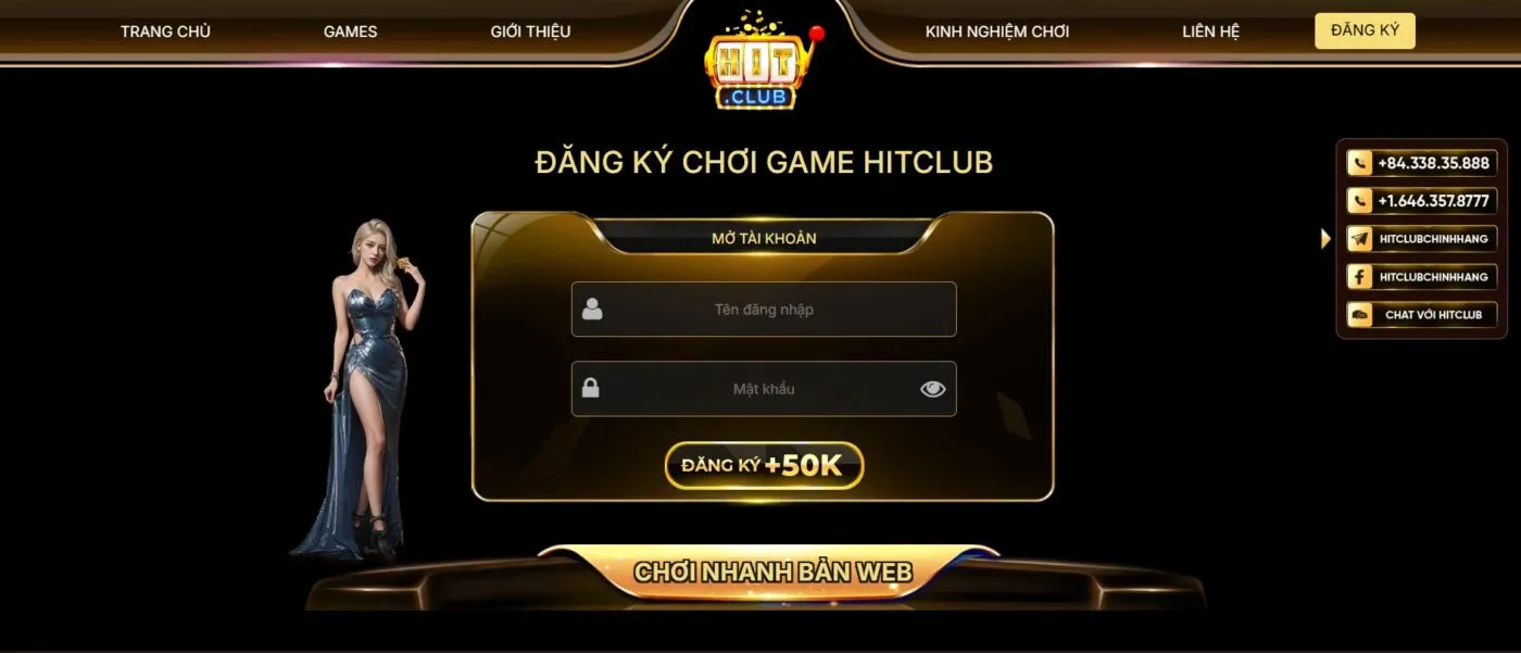 Đăng ký tài khoản Hit Club