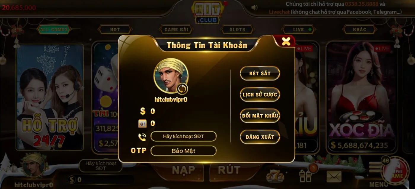 Thay đổi mật khẩu tài khoản